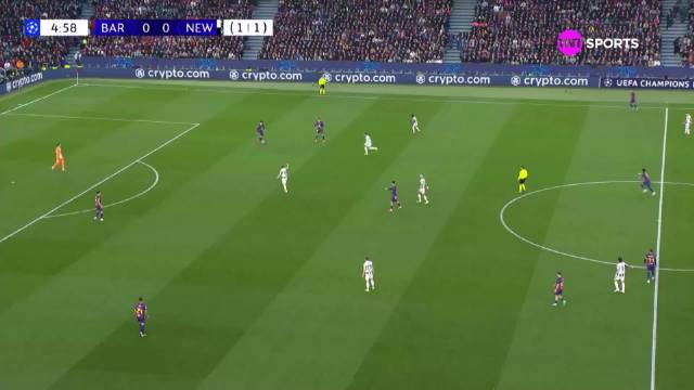 巴萨7-2大胜纽卡斯尔联 亚马尔助攻拉菲尼亚破门