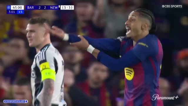 巴萨7-2大胜纽卡斯尔联 亚马尔助攻拉菲尼亚破门